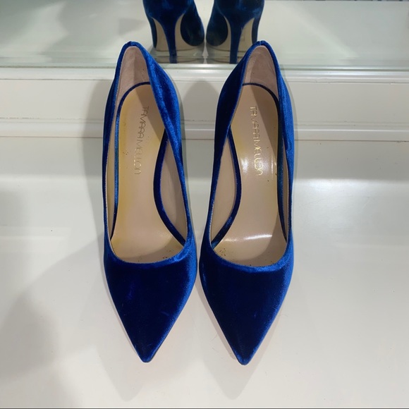 Tamara Mellon Shoes - Tamara Mellon Blue Velvet Pumps